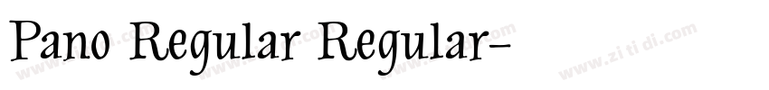 Pano Regular Regular字体转换